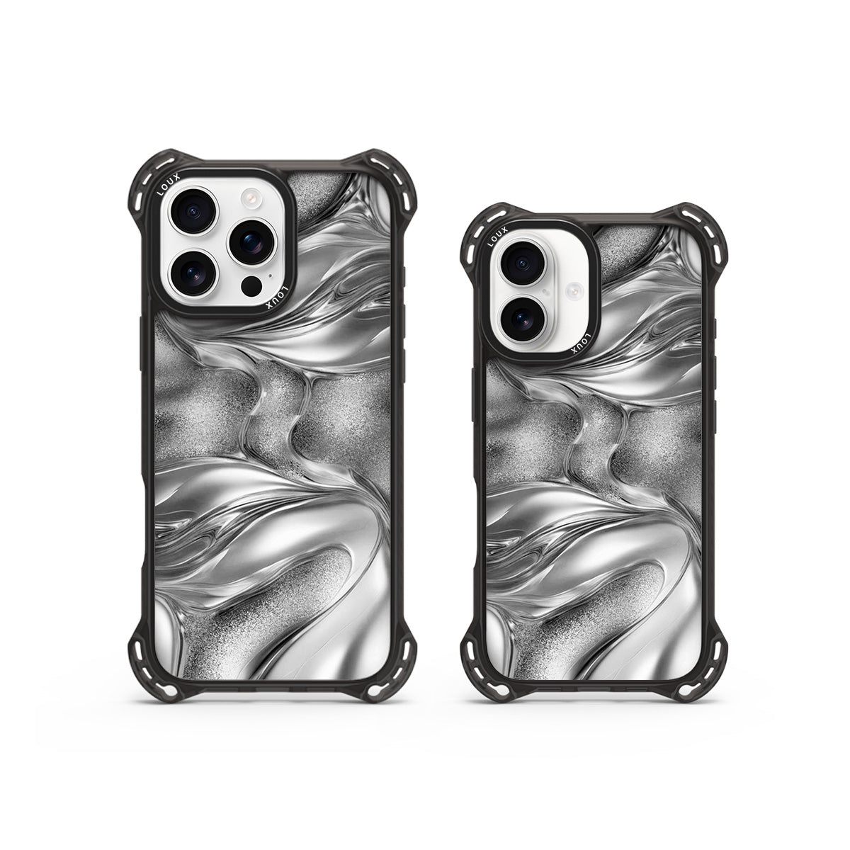 Capa Liquid Silver Para iPhone Obsidian Loux