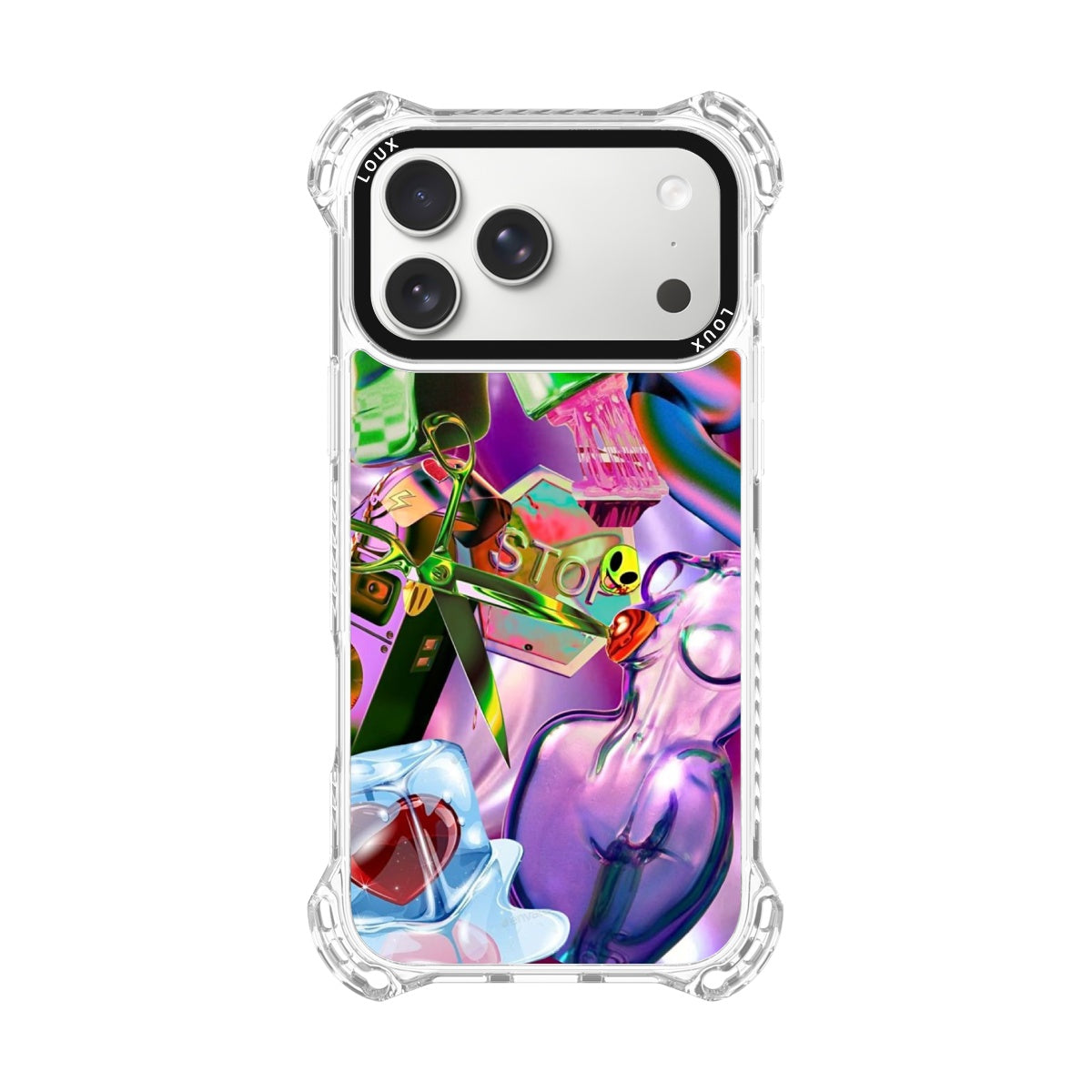 Capa Chromed Delirium Para iPhone Obsidian Loux