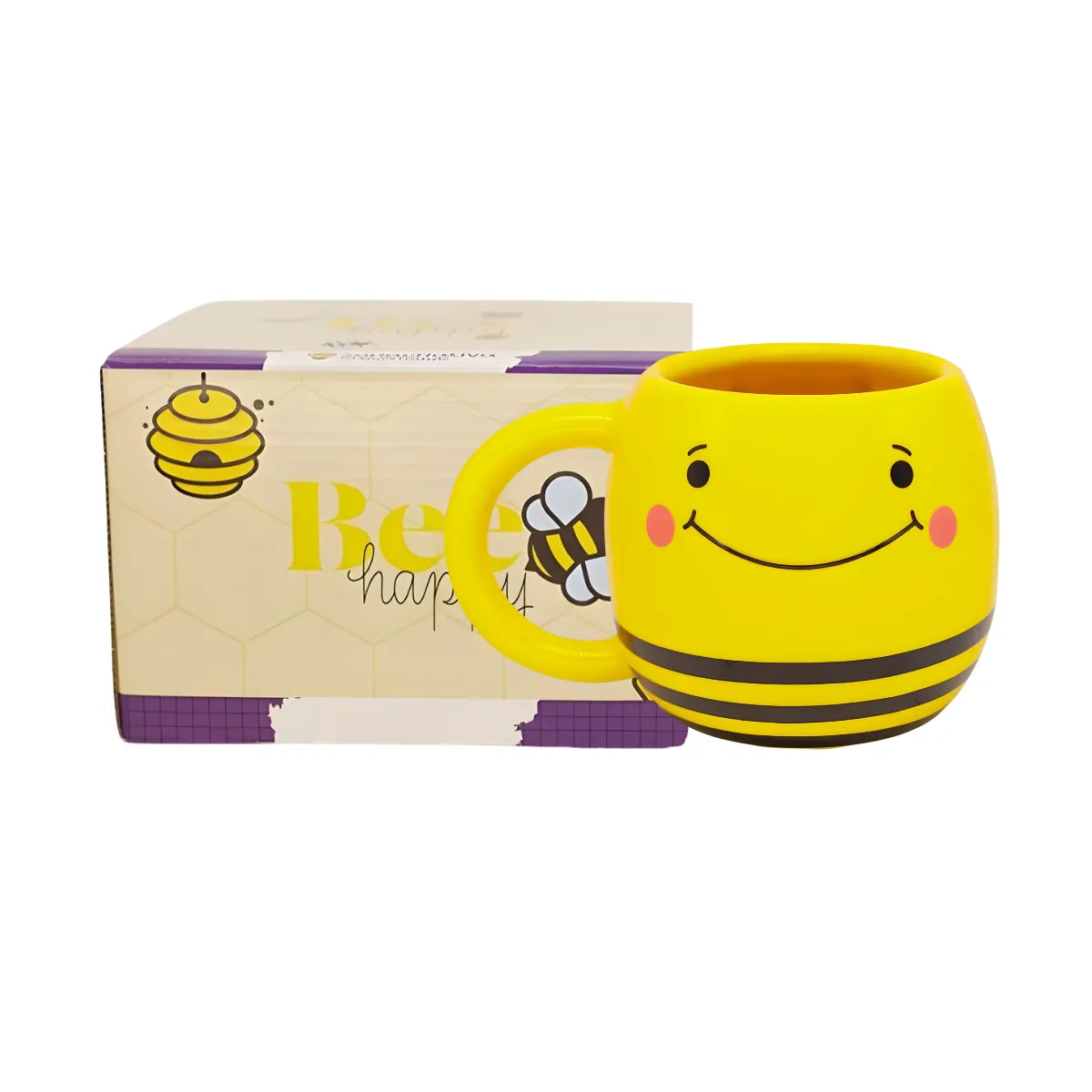 Caneca Abelhinha Bee Happy 3D 500ml