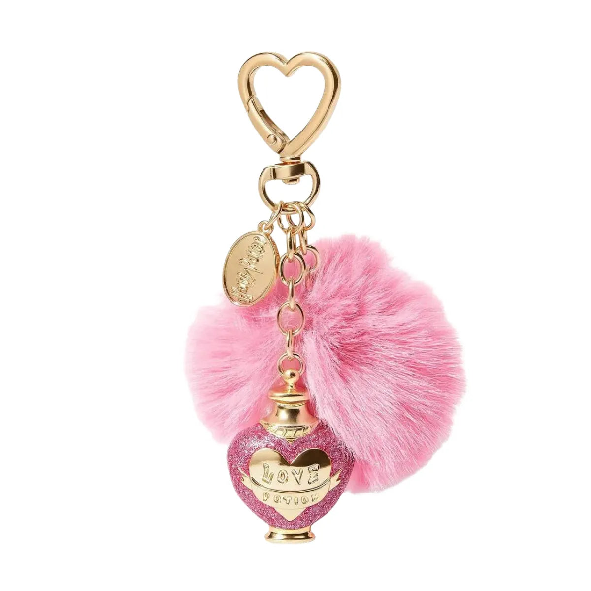 Chaveiro Harry Potter Love Potion Pompom Rosa Metal Dourado