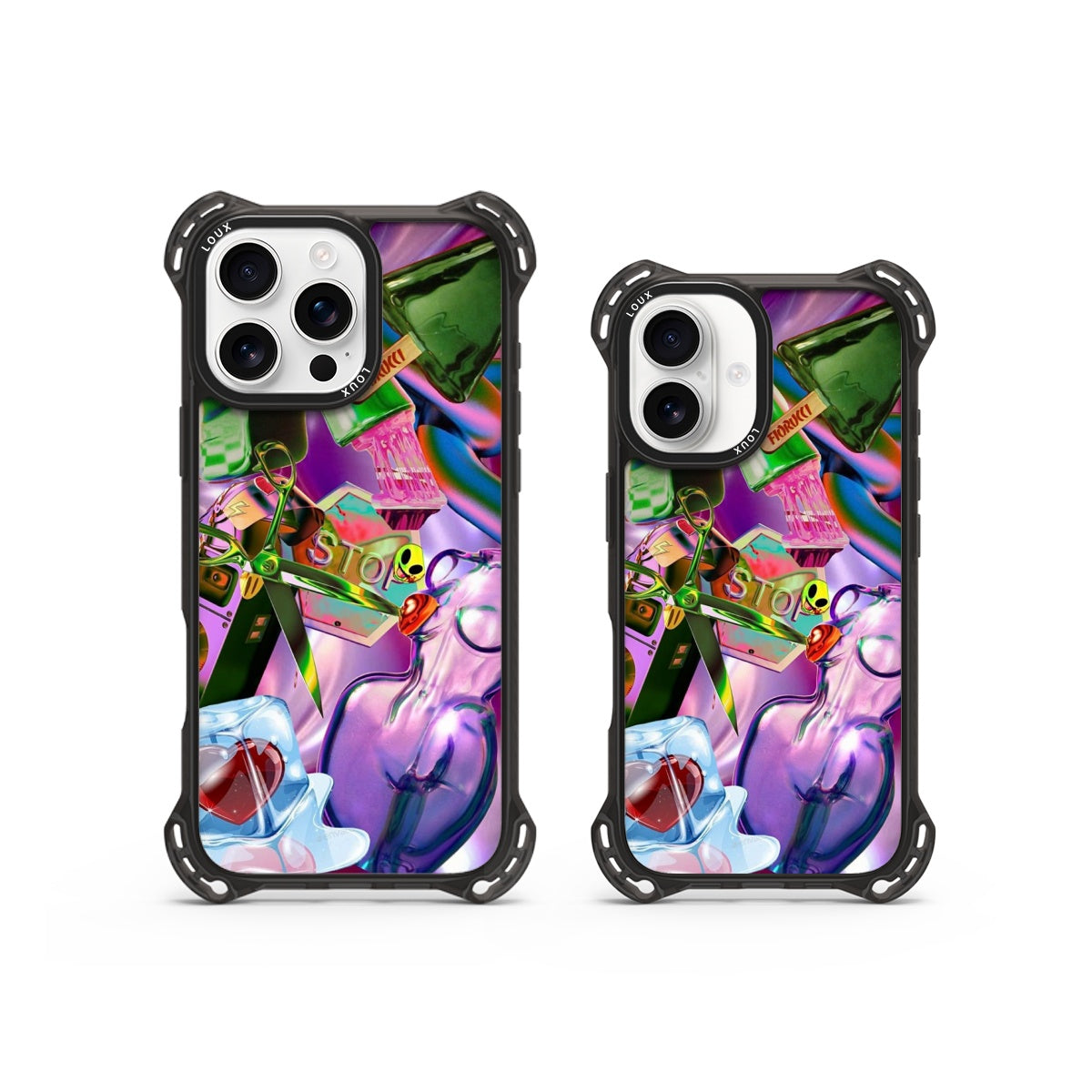 Capa Chromed Delirium Para iPhone Obsidian Loux