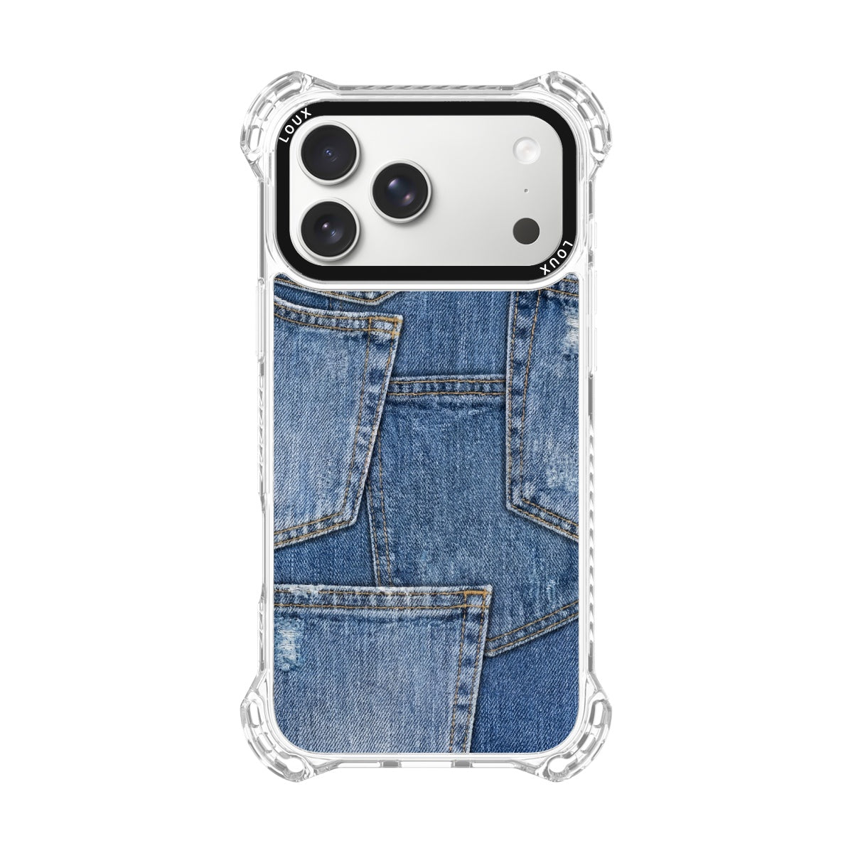 Capa Pocket Jeans Para iPhone Obsidian Loux