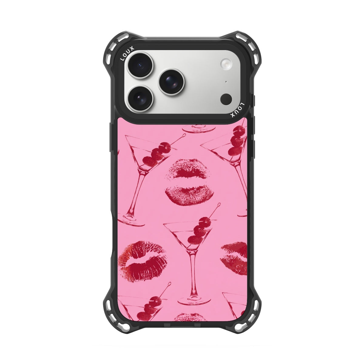 Capa Cherry Kiss Para iPhone Obsidian Loux