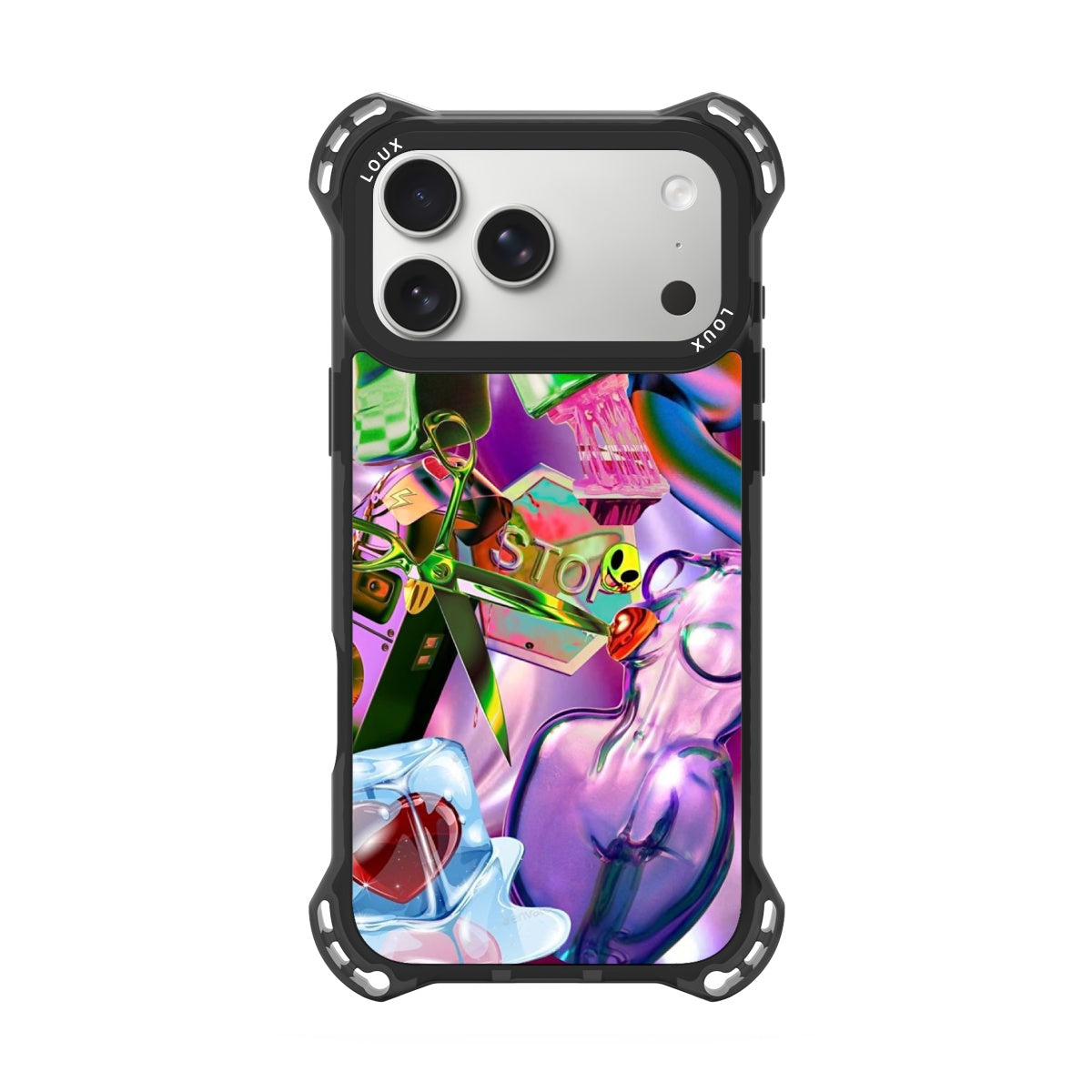 Capa Chromed Delirium Para iPhone Obsidian Loux