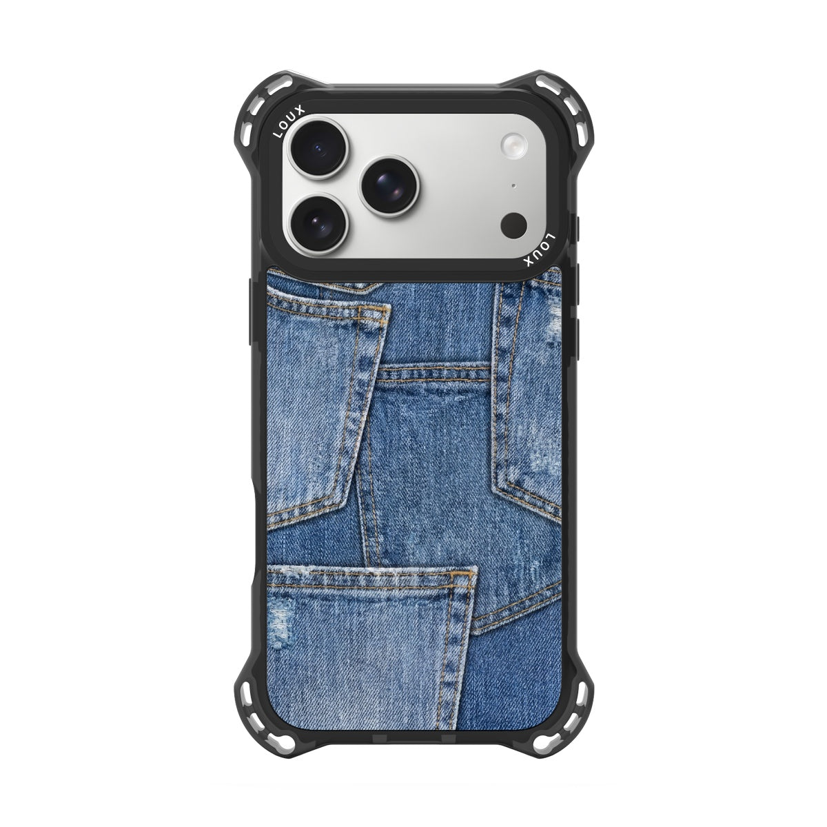 Capa Pocket Jeans Para iPhone Obsidian Loux