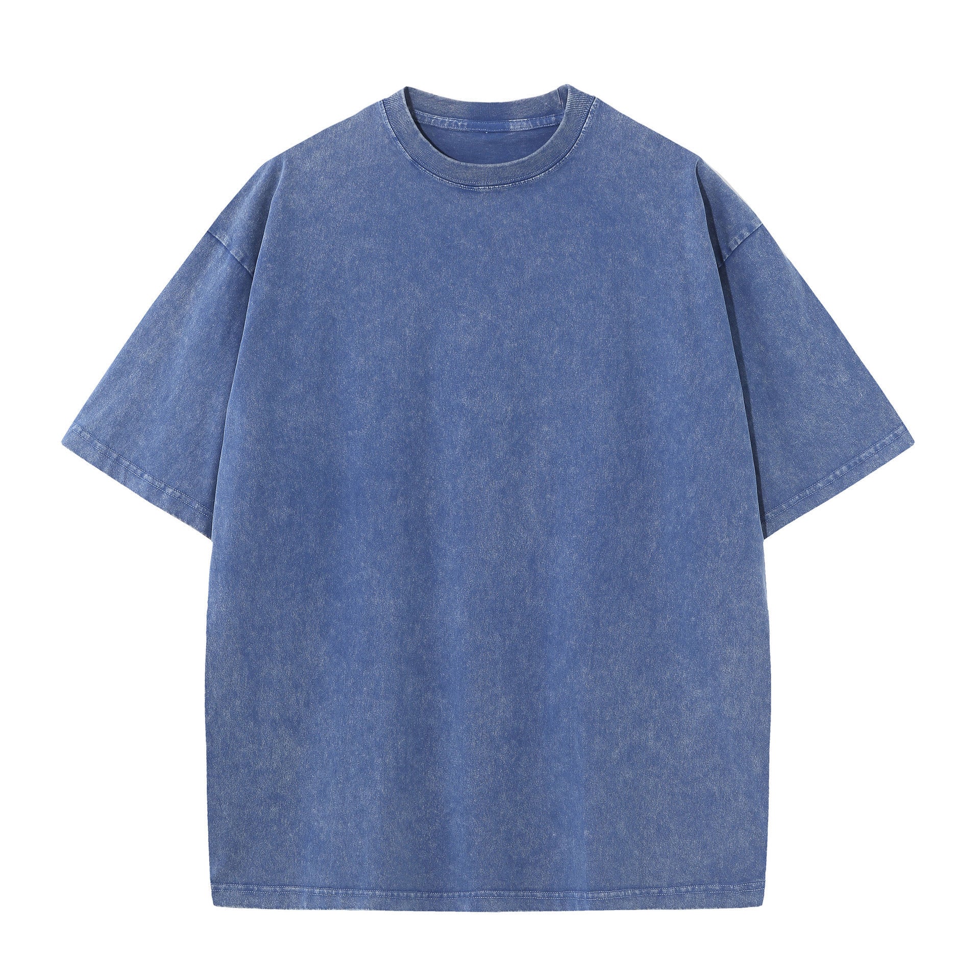 Camiseta Oversized Ample Básica – Azul Escuro Mármore P