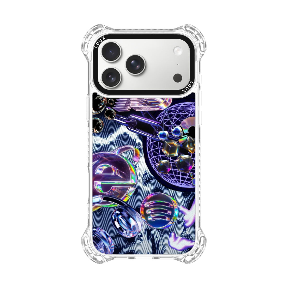 Capa Glass Network Para iPhone Obsidian Loux