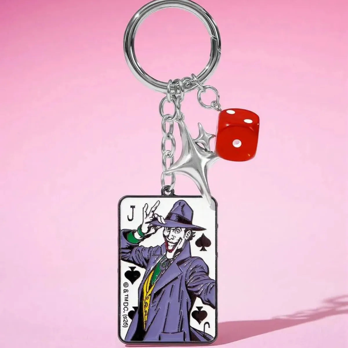 Chaveiro Coringa Arlequina Metal Carta Baralho