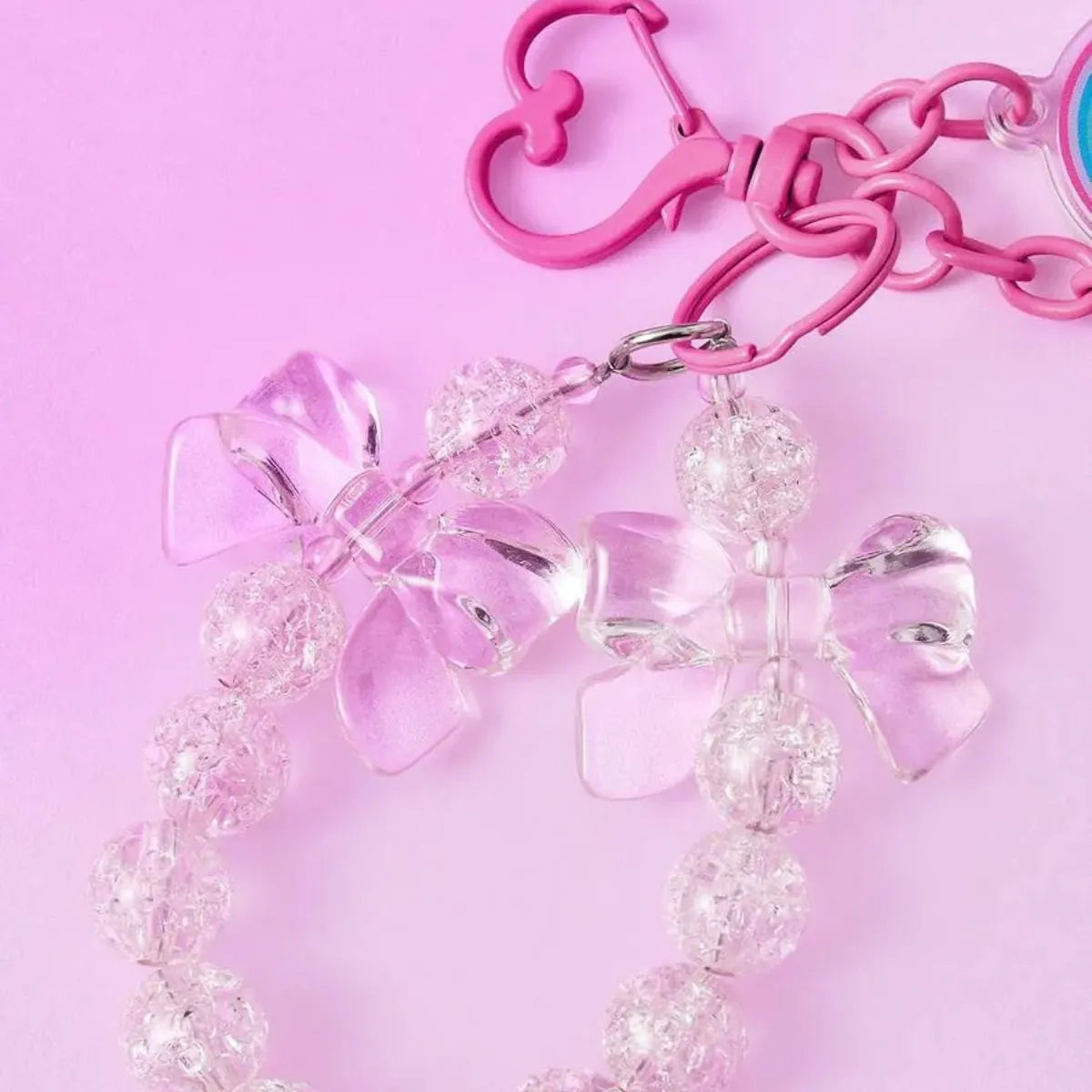 Chaveiro My Little Pony Pinkie Pie 3D Rosa Contas Arco-Íris