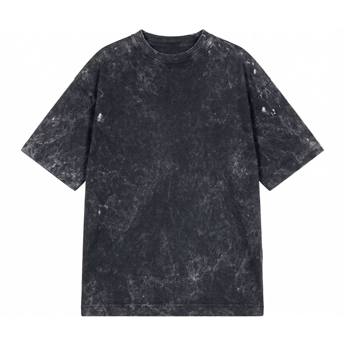 Camiseta Oversized Ample Básica – Preto Mármore