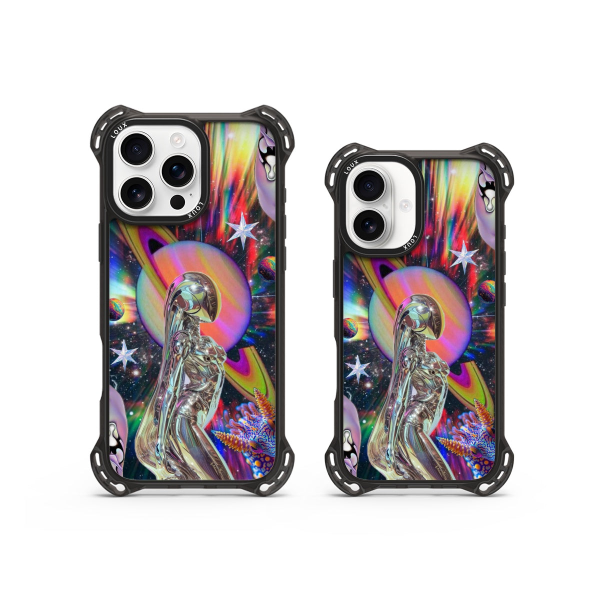 Capa Space Chrome Para iPhone Obsidian Loux
