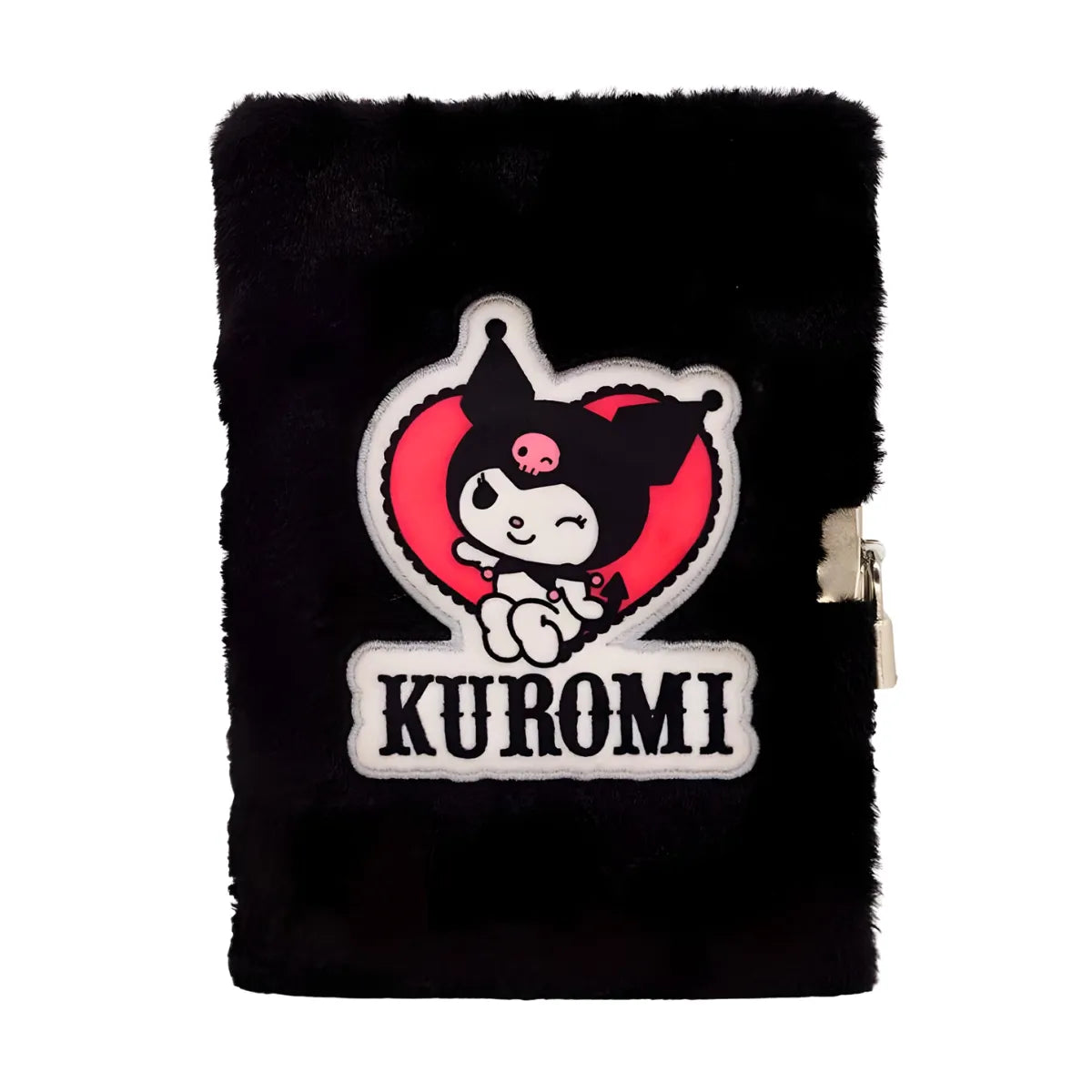 Caderno de Pelúcia Kuromi Cadeado e Chave