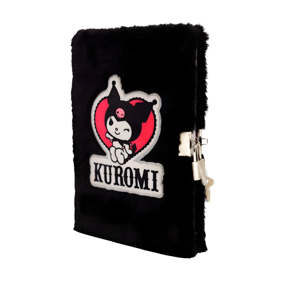 Caderno de Pelúcia Kuromi Cadeado e Chave