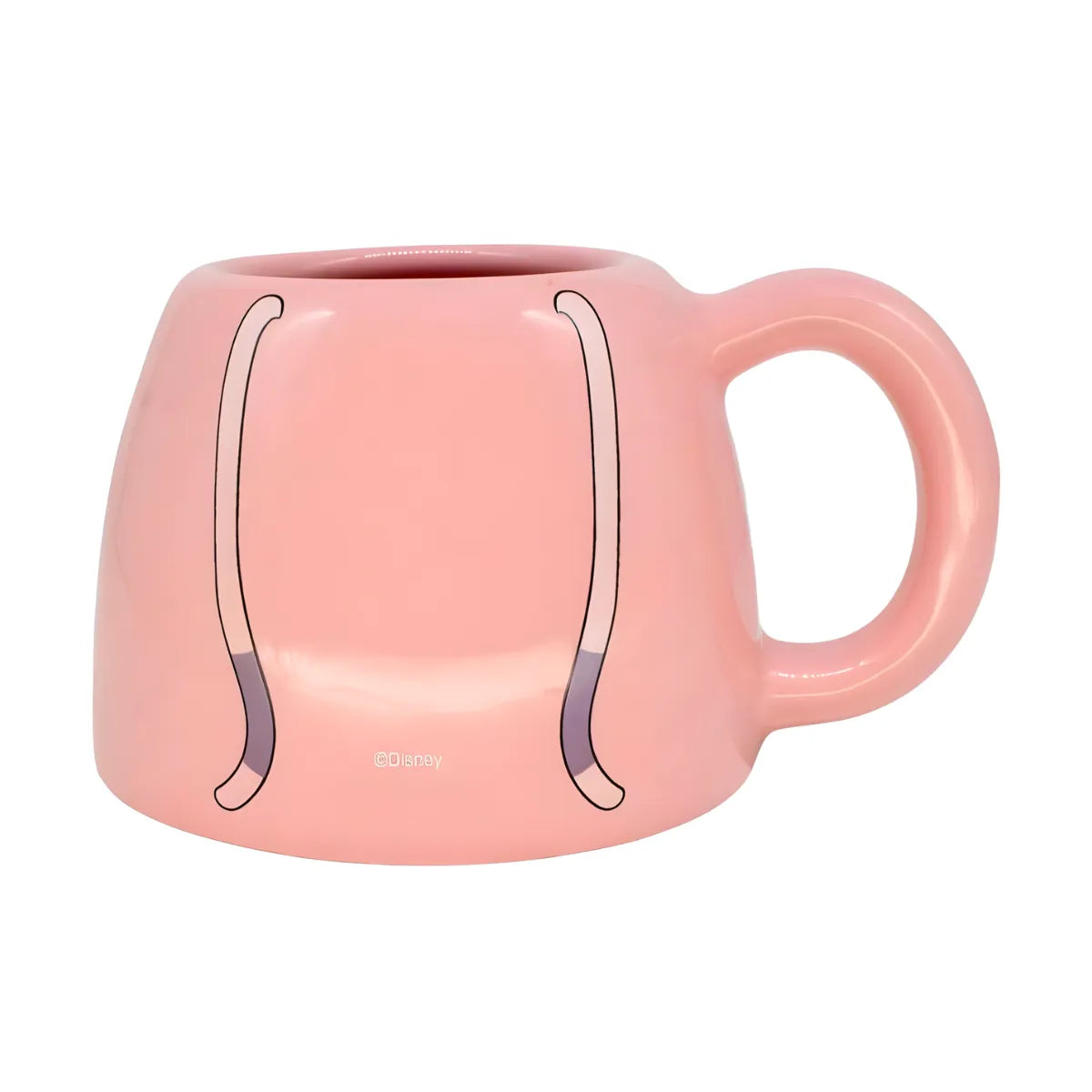 Caneca Angel Stitch Rosa Fundo Divertido Dentes 3D 450ml