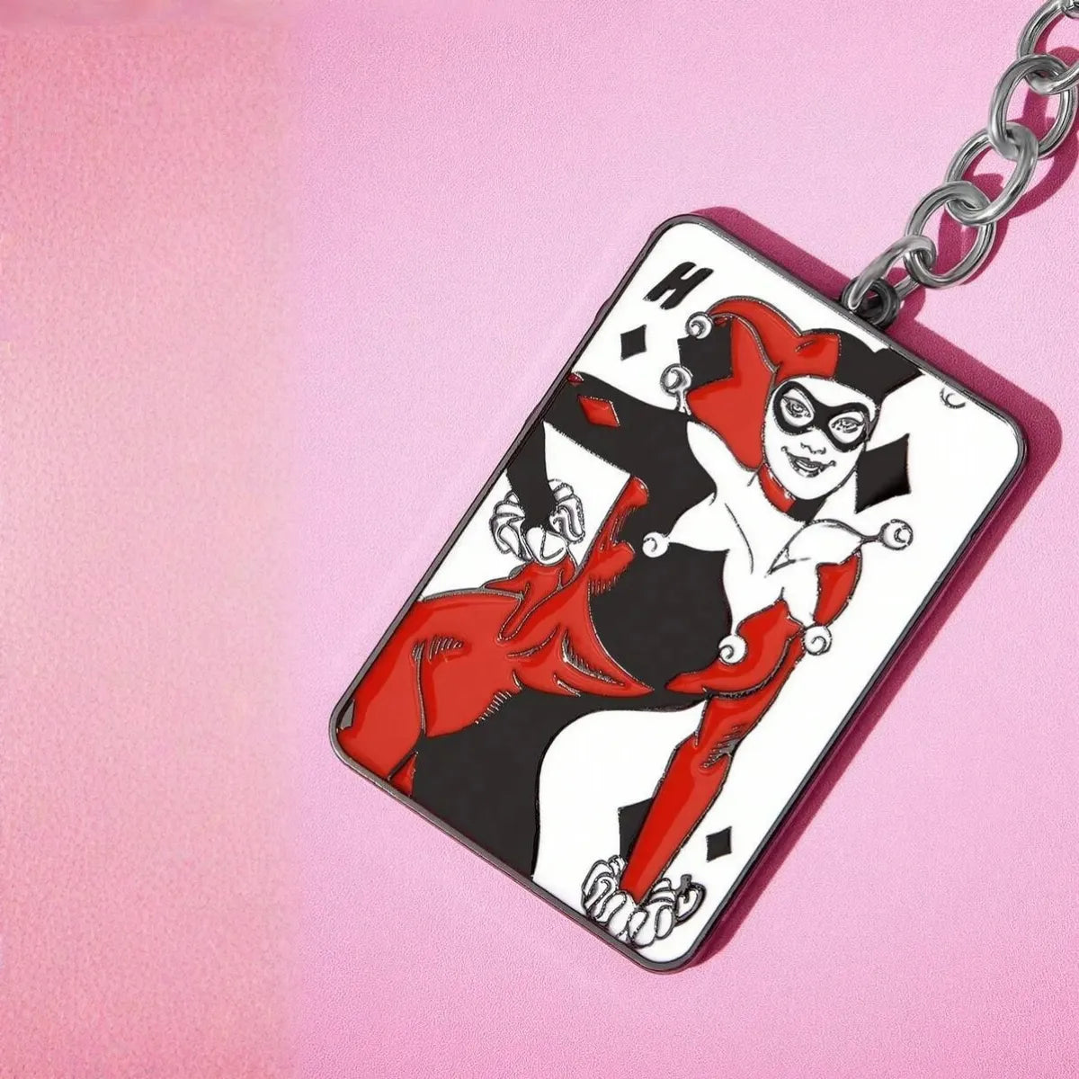 Chaveiro Coringa Arlequina Metal Carta Baralho