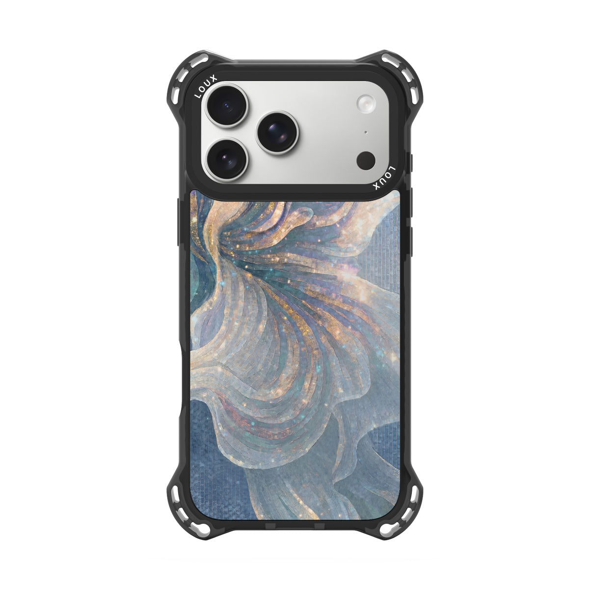 Capa Blue Mosaic Para iPhone Obsidian Loux