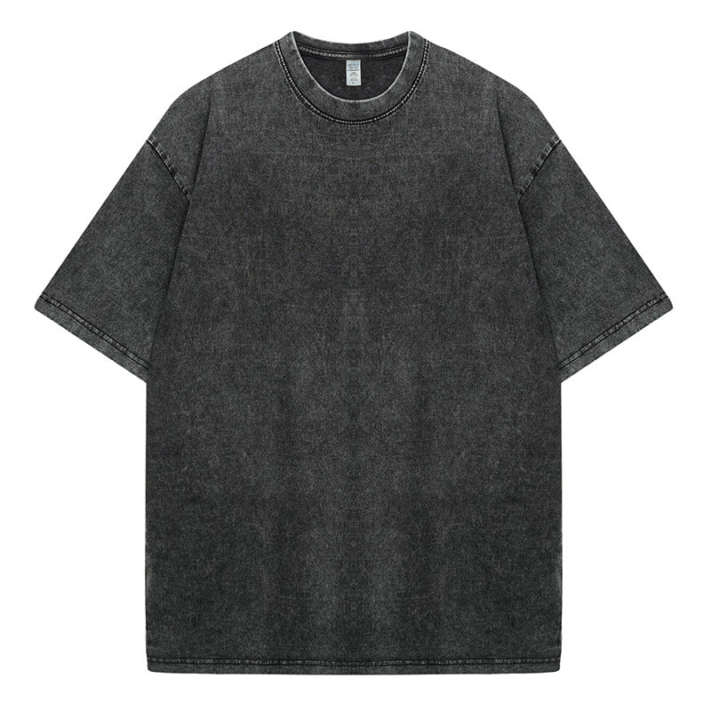 Camiseta Oversized Ample Básica – Preto Mármore M