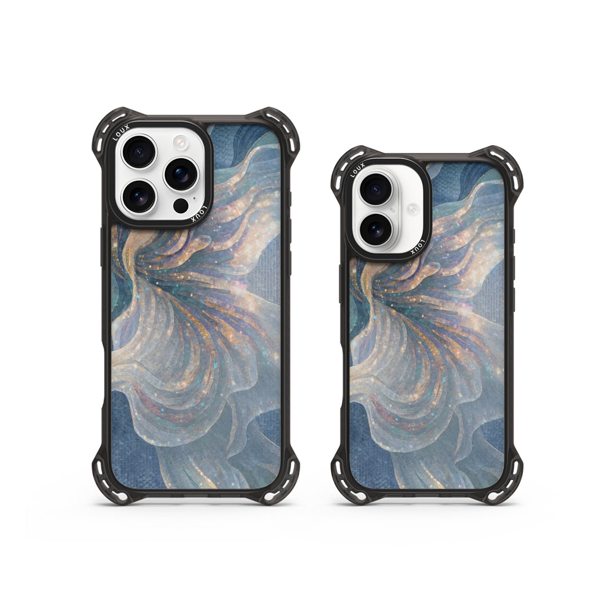 Capa Blue Mosaic Para iPhone Obsidian Loux