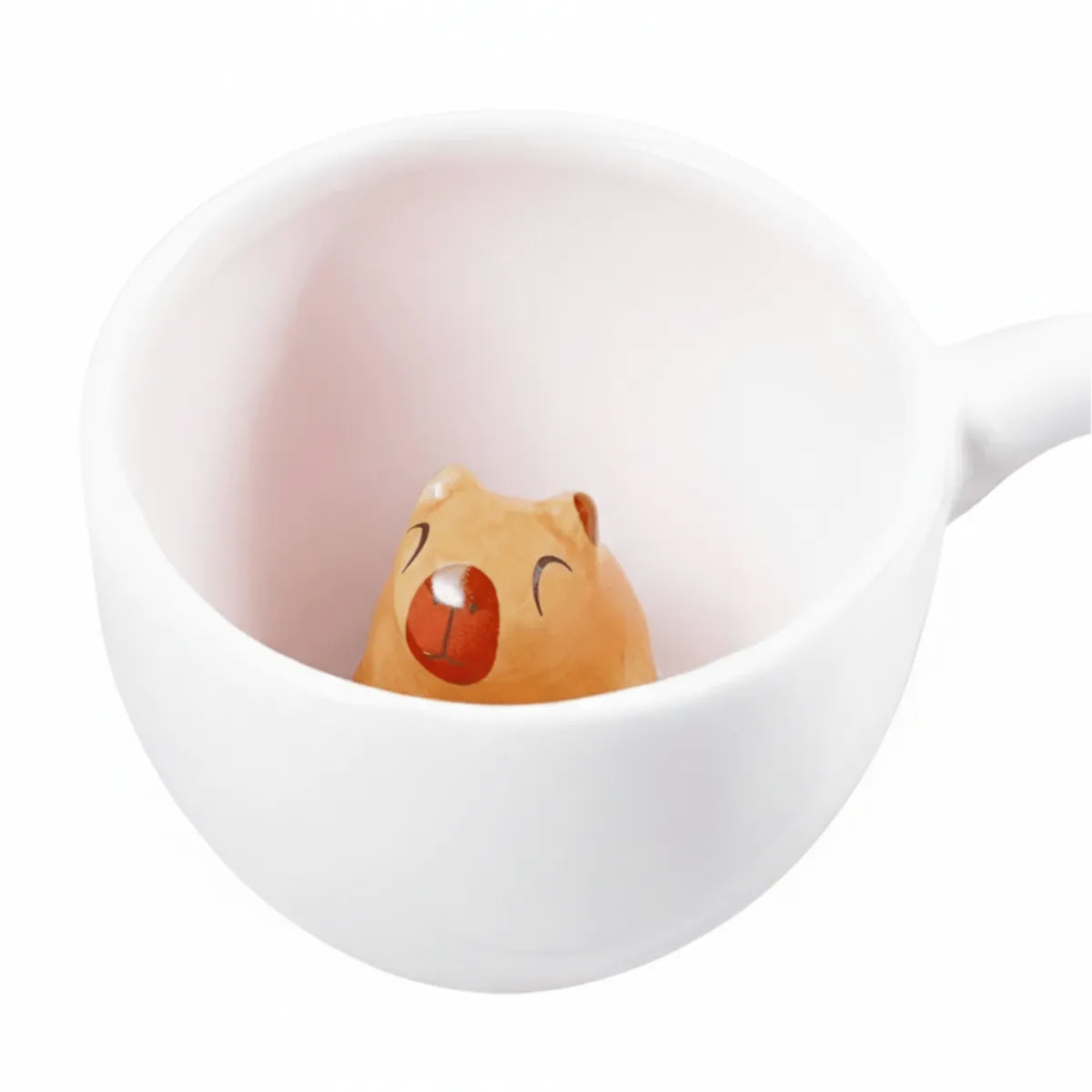 Caneca Capivara Surpresa Branco 3D 200ml