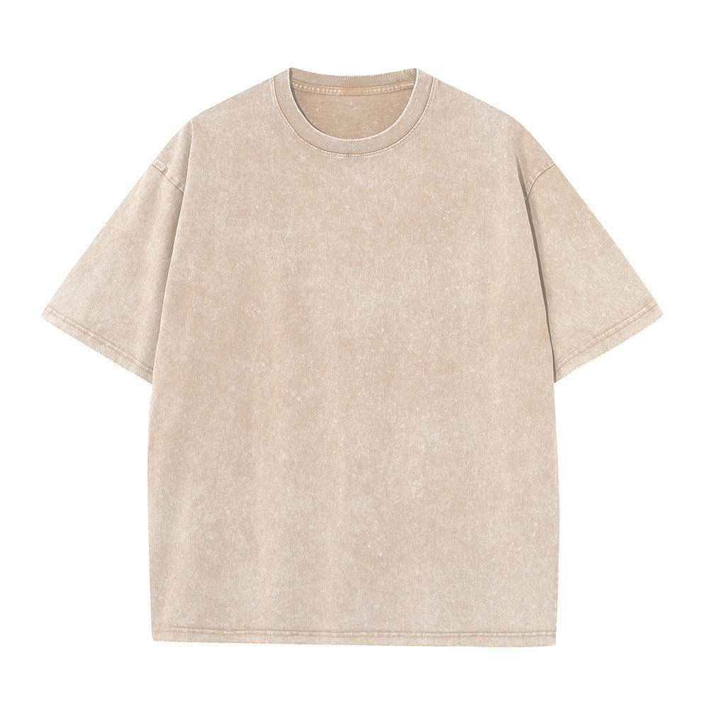 Camiseta Oversized Ample Básica – Bege Claro Mármore GG