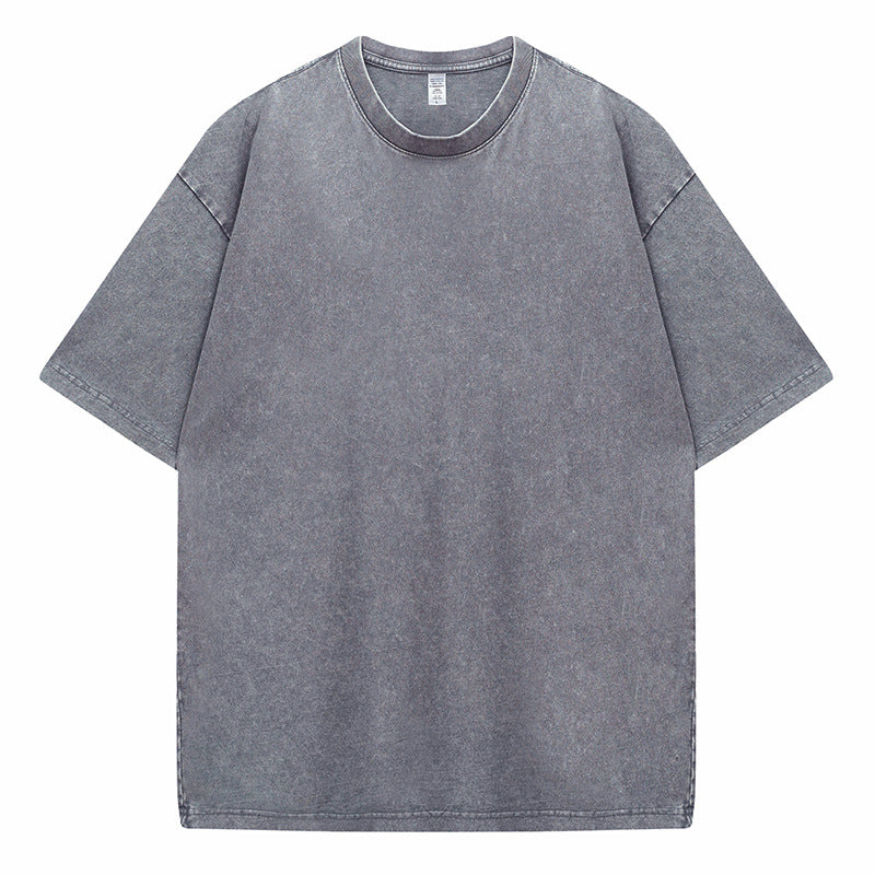 Camiseta Oversized Ample Básica – Cinza Mármore M