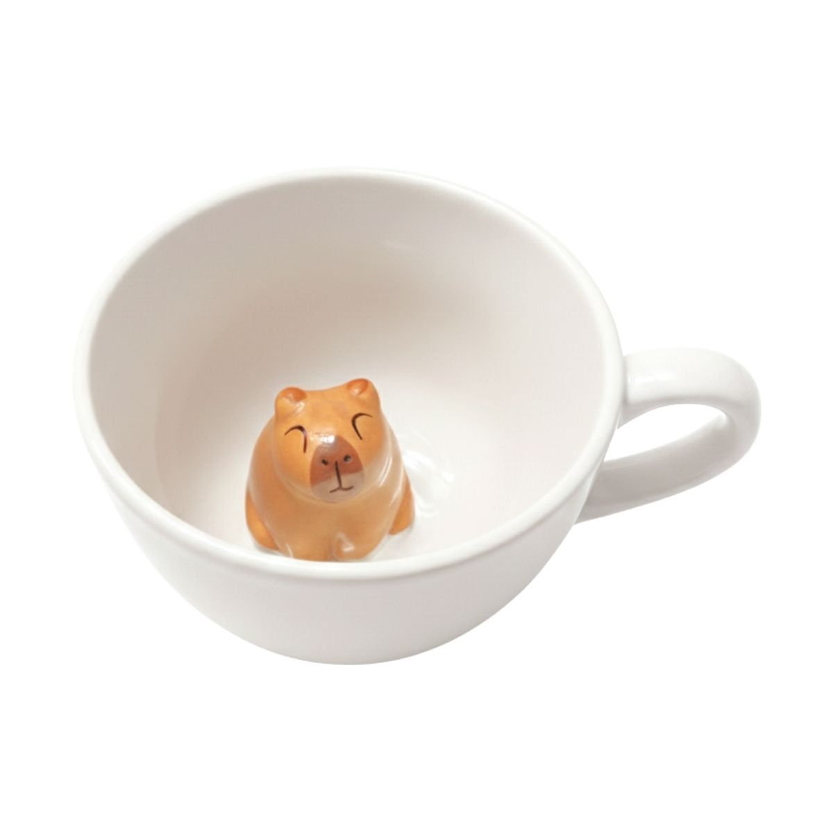 Caneca Capivara Surpresa Branco 3D 200ml