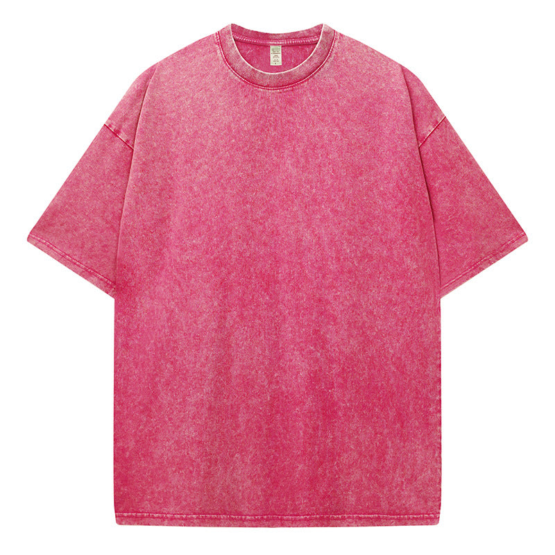 Camiseta Oversized Ample Básica – Rosa Mármore P