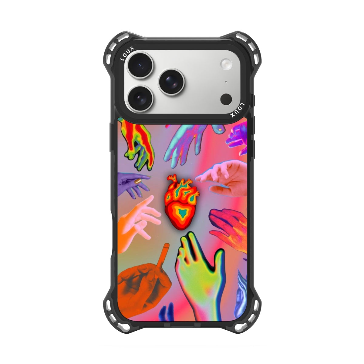 Capa Thermal Heart Para iPhone Obsidian Loux