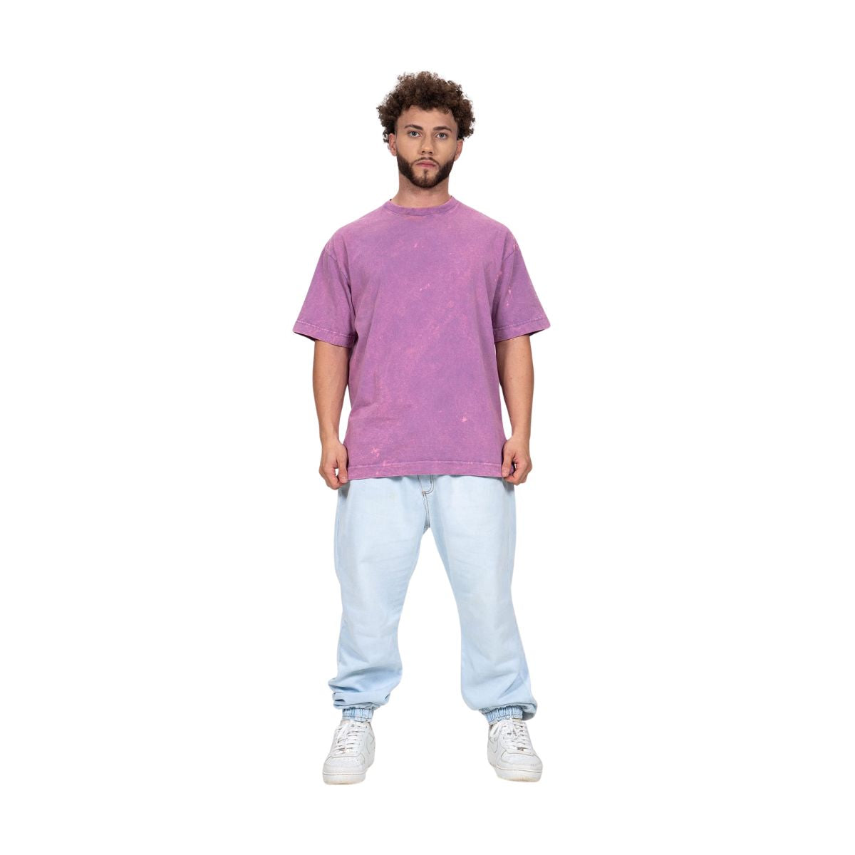Camiseta Oversized Ample Básica – Roxo Mármore