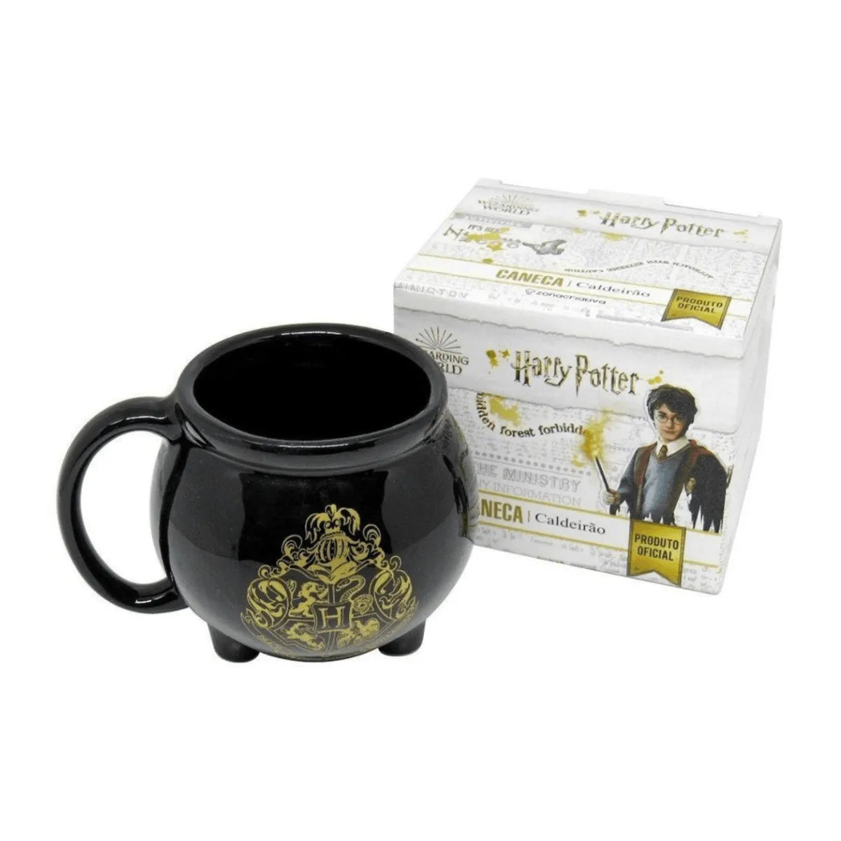 Caneca Harry Potter Caldeirão Hogwarts 3D 500ml