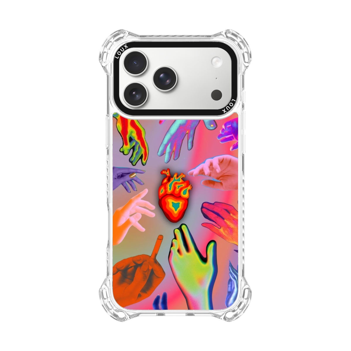 Capa Thermal Heart Para iPhone Obsidian Loux