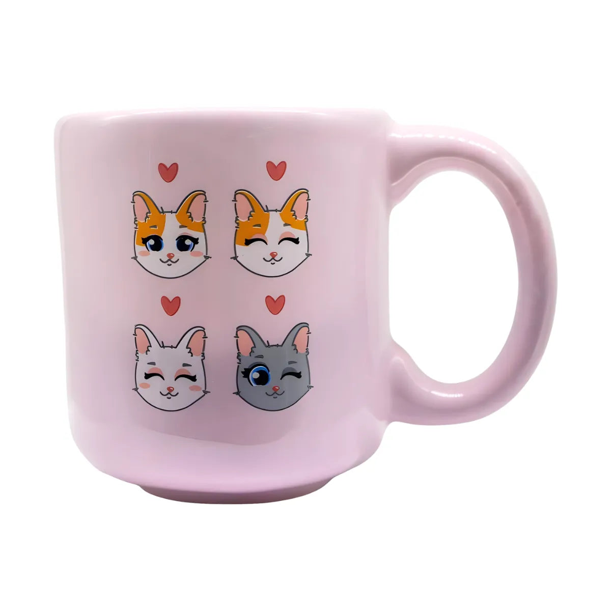 Caneca Pata Eu Amo Gatos Felina Pink 3D 350ml