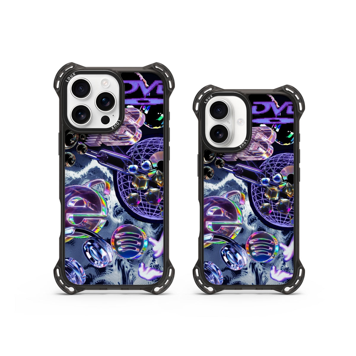 Capa Glass Network Para iPhone Obsidian Loux