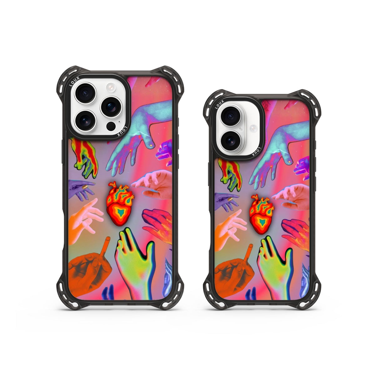 Capa Thermal Heart Para iPhone Obsidian Loux