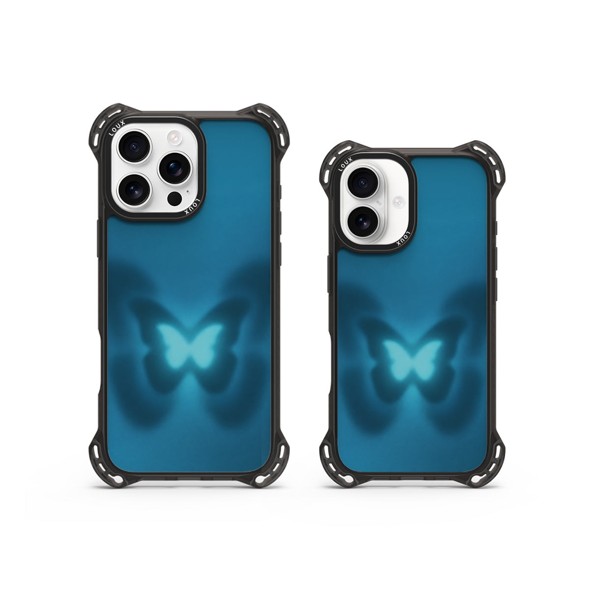 Capa Neon Butterfly Para iPhone Obsidian Loux