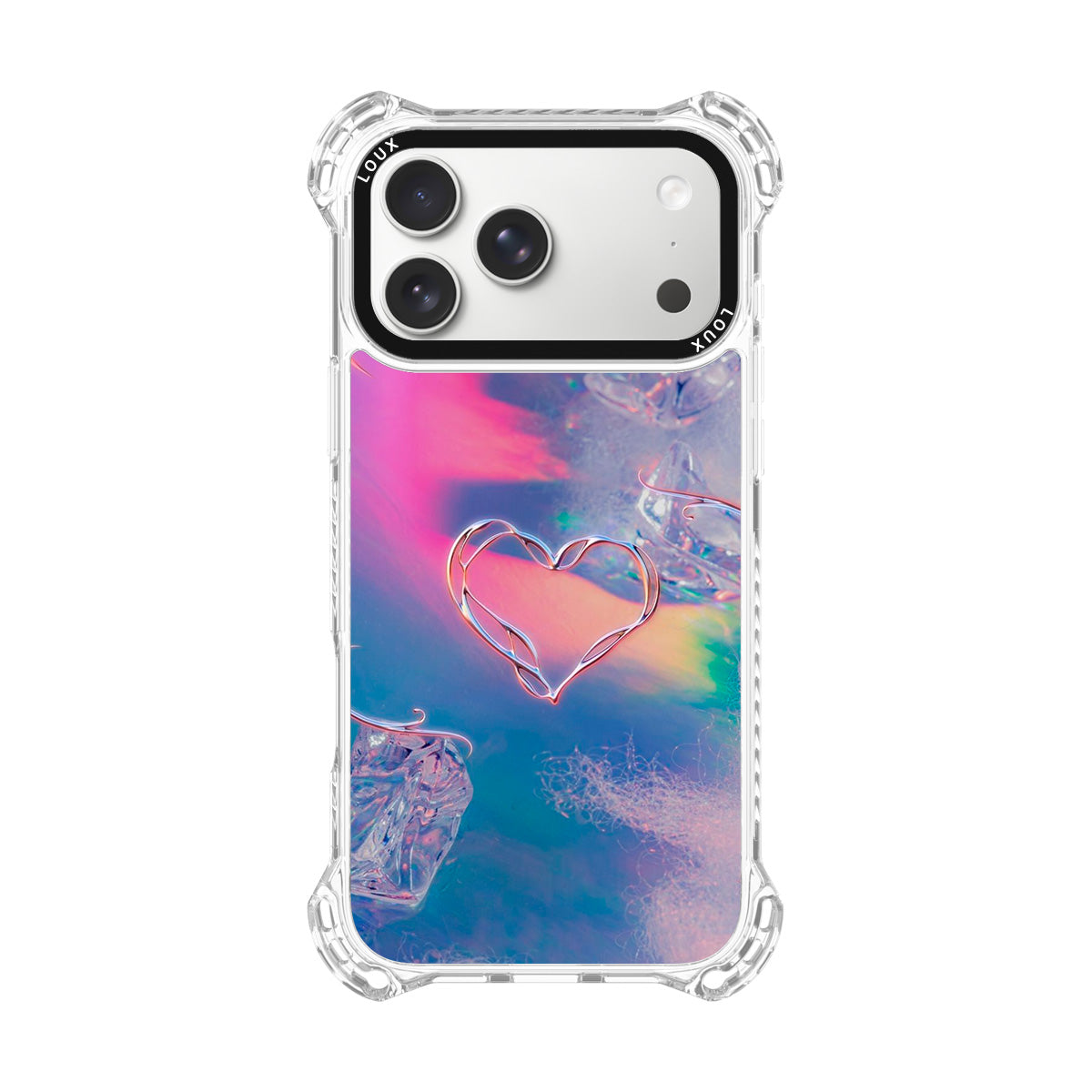 Capa Chrome Heart Para iPhone Obsidian Loux